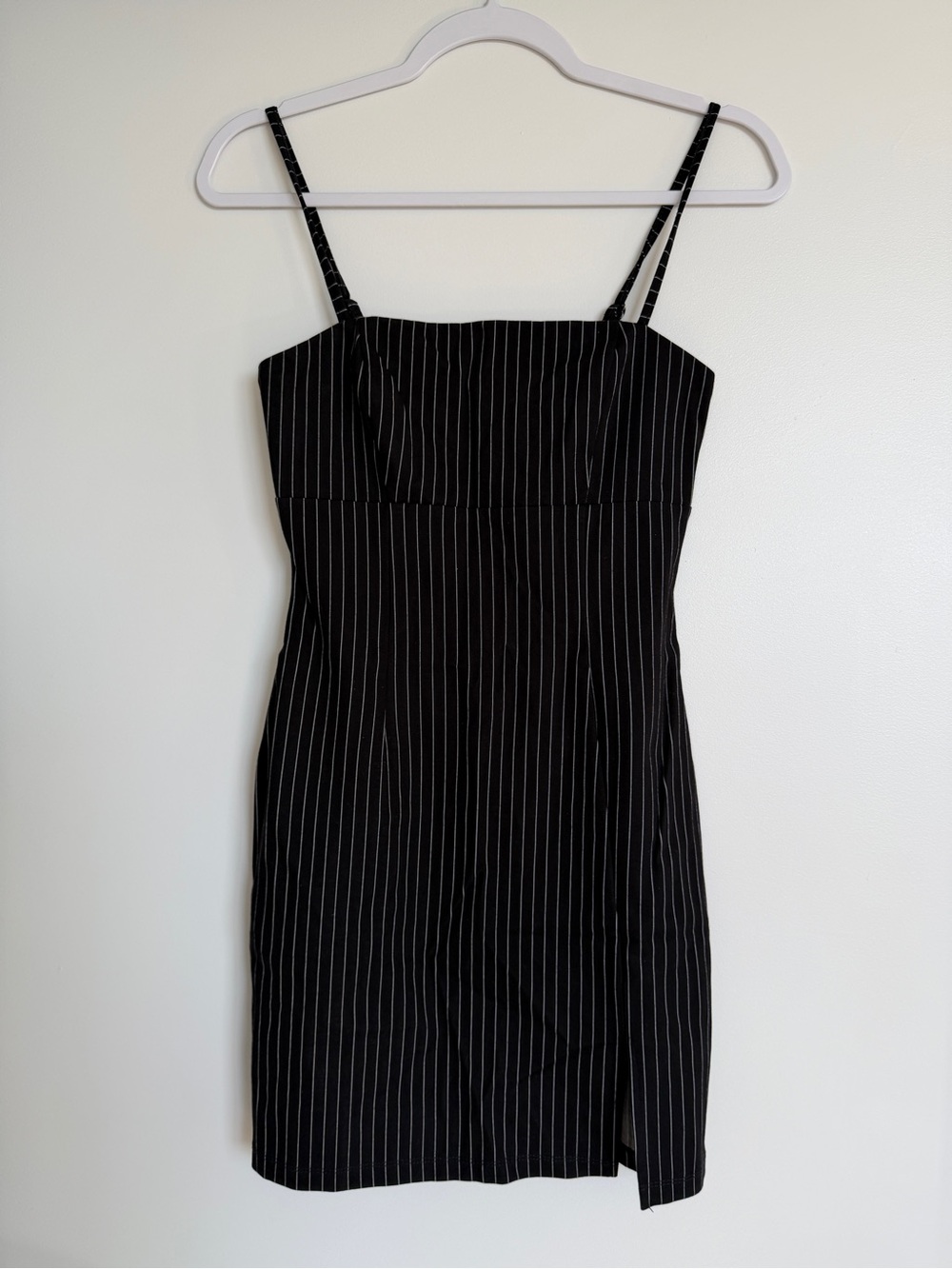 Princess Polly Black Pinstripe Mini Dress